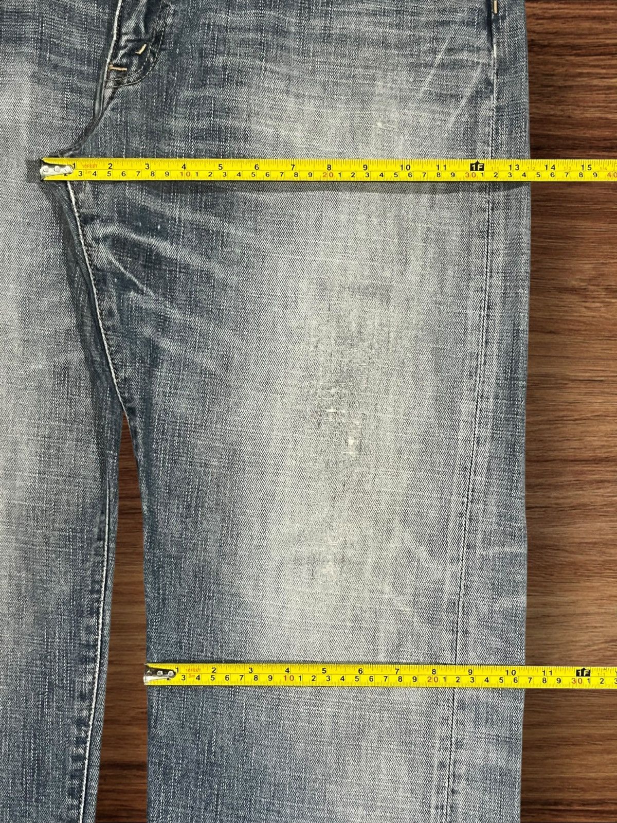 Japanese Brand Vintage Japanese Brand GL Heart Blue Washed Baggy Leg Jeans Size US 36 / EU 52 - 15 Thumbnail