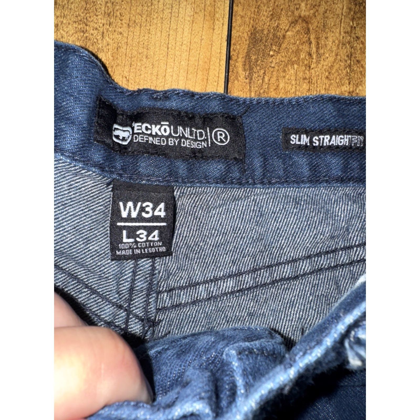Ecko Unltd. VINTAGE Ecko Unltd Jeans Men’s 32x32 Dark Blue Slim Straight Fit Y2K Streetwear Denim Jeans Mens 90s Hip Hop BMX Skater Size US 32 / EU 48 - 5 Thumbnail