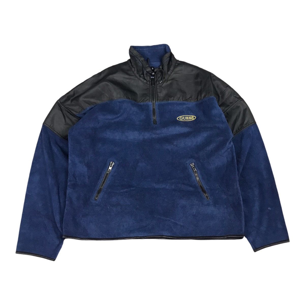 Guess fleece half zipper jacket blue jacket