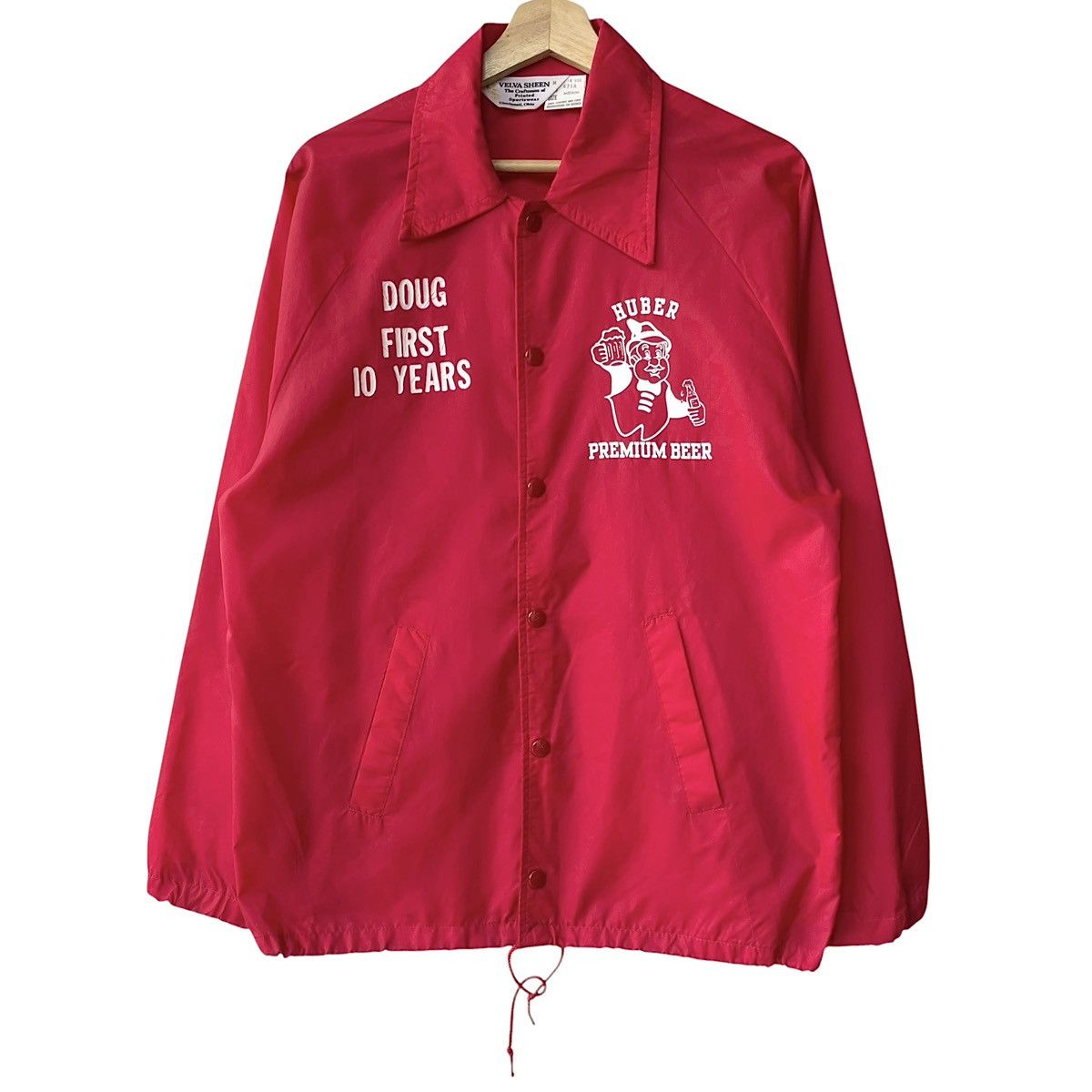 Velva Sheen Huber Beer USA Vintage 1970s Velva Sheen Promo Coach Jacket Size US M / EU 48-50 / 2 - 1 Thumbnail