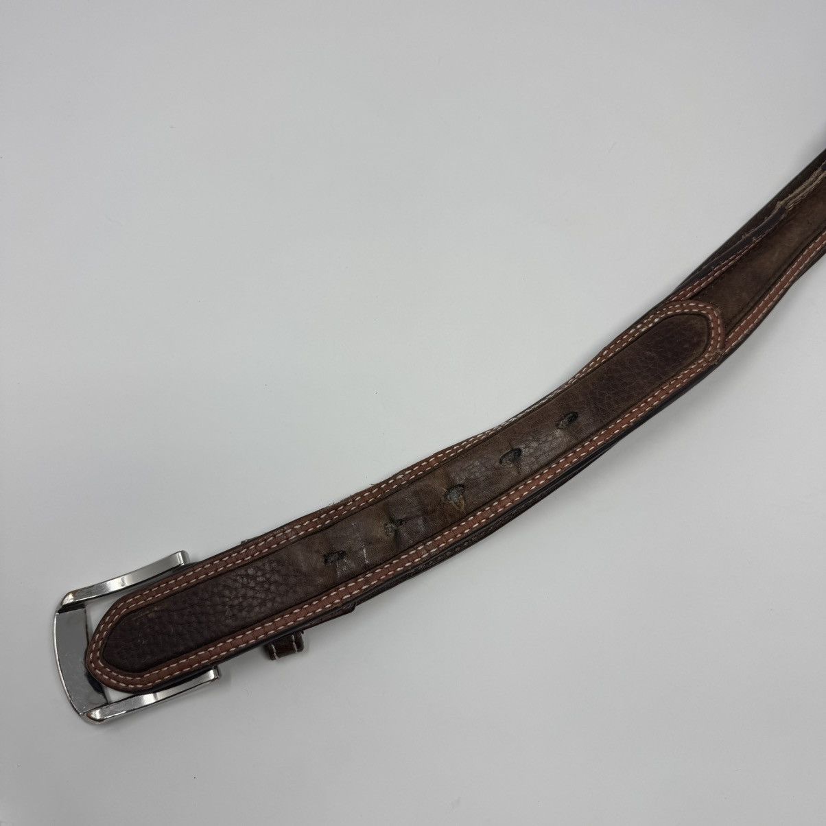 Ariat Ariat Men's 46 Brown Leather Belt Western Cowboy FLAWS Size 46 - 5 Thumbnail