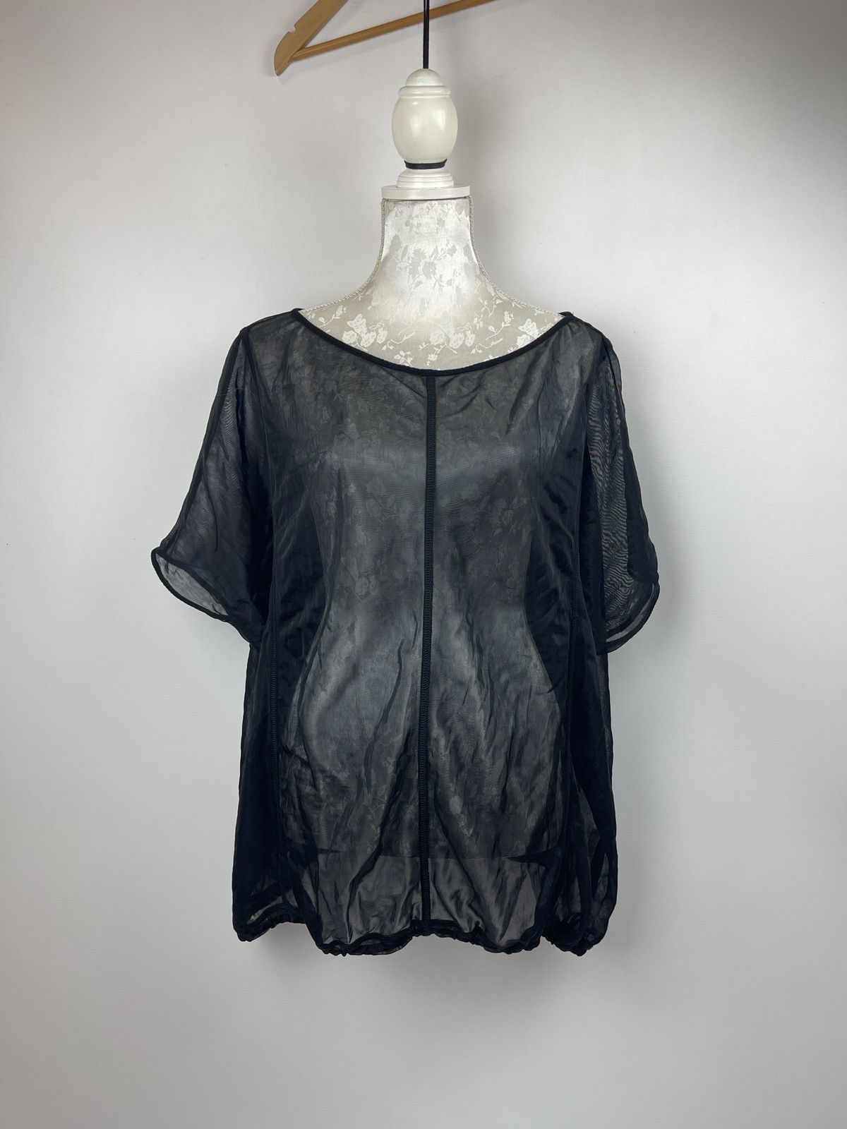 Japanese Brand × Le Grande Bleu (L.G.B.) Sonja Marohn Y2k Sheer Mesh Baggy Blouse Top Size S / US 4 / IT 40 - 1 Thumbnail