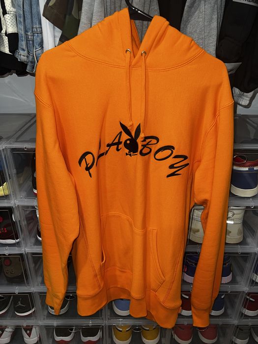 Supreme Supreme Playboy Hooded Sweatshirt (SS17) | Orange (Size L