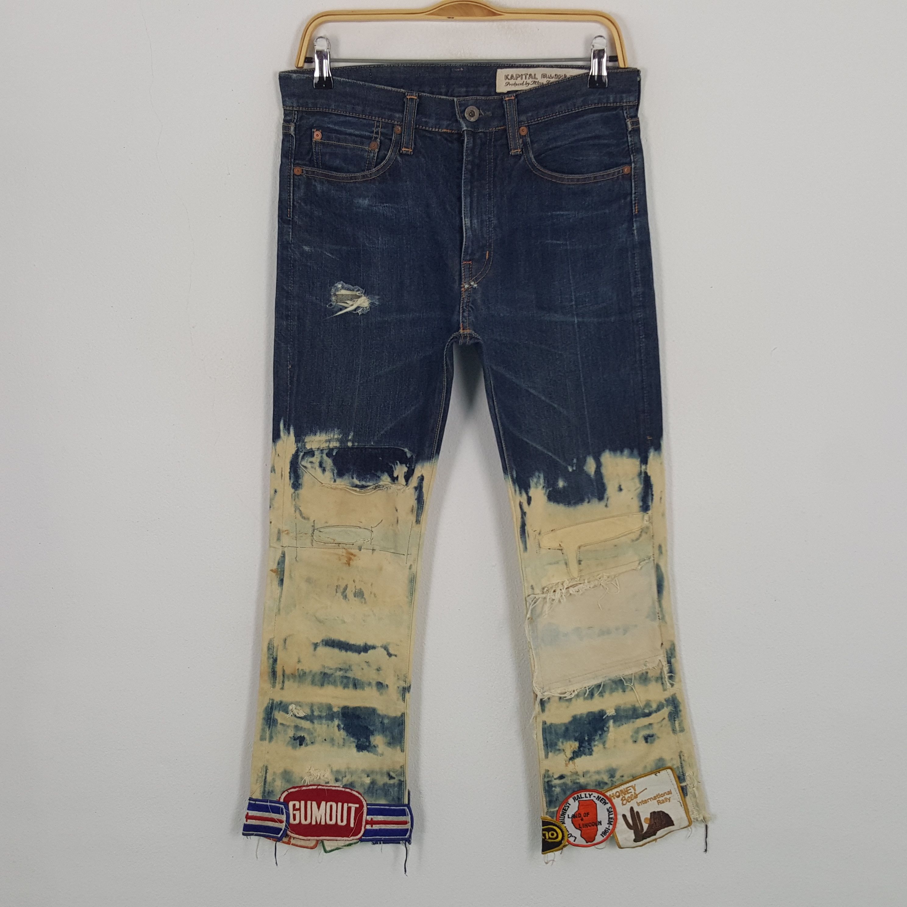 Kapital × Vintage Vintage Kapital Japanese Custom Art Punk Style Denim Jeans Size US 30 / EU 46 - 1 Thumbnail