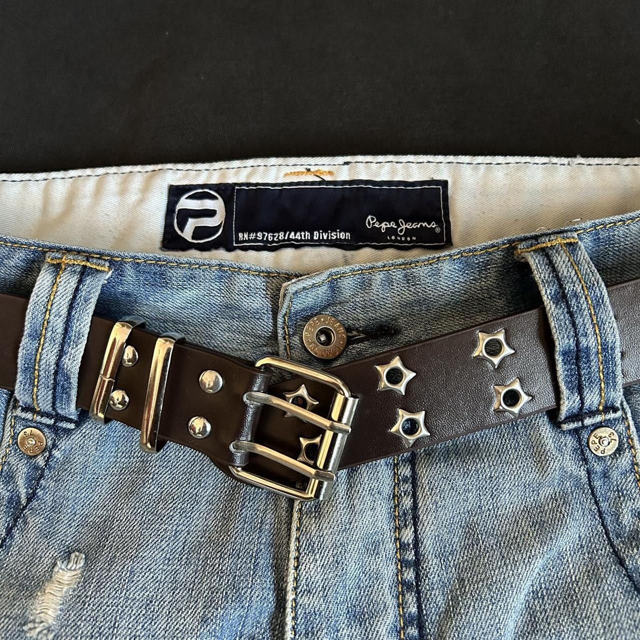 Japanese Brand × Vintage Y2K 2000s Style Brown Star-Studded Western Skater Belt Size ONE SIZE - 1 Thumbnail