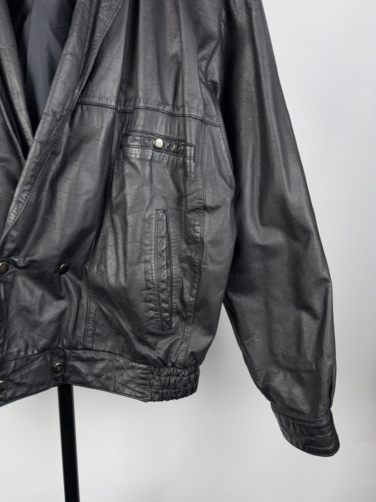 Vintage Vintage Leather Jacket Genuine Leahter bomber Moto Oldmoney Size US L / EU 52-54 / 3 - 4 Thumbnail