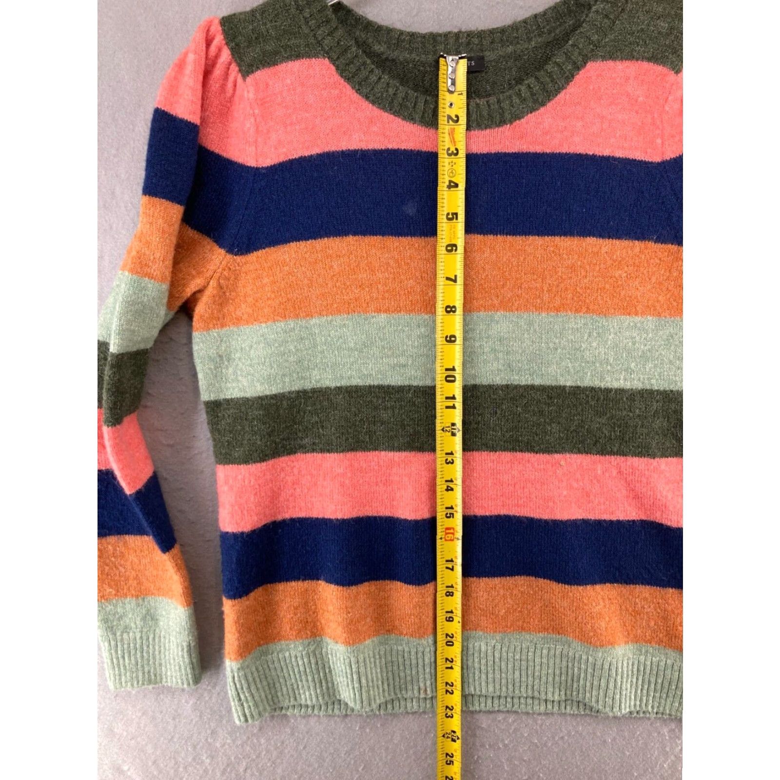 Talbots Talbots Womens Sweater M Multicolor Stripes Size M / US 6-8 / IT 42-44 - 3 Thumbnail