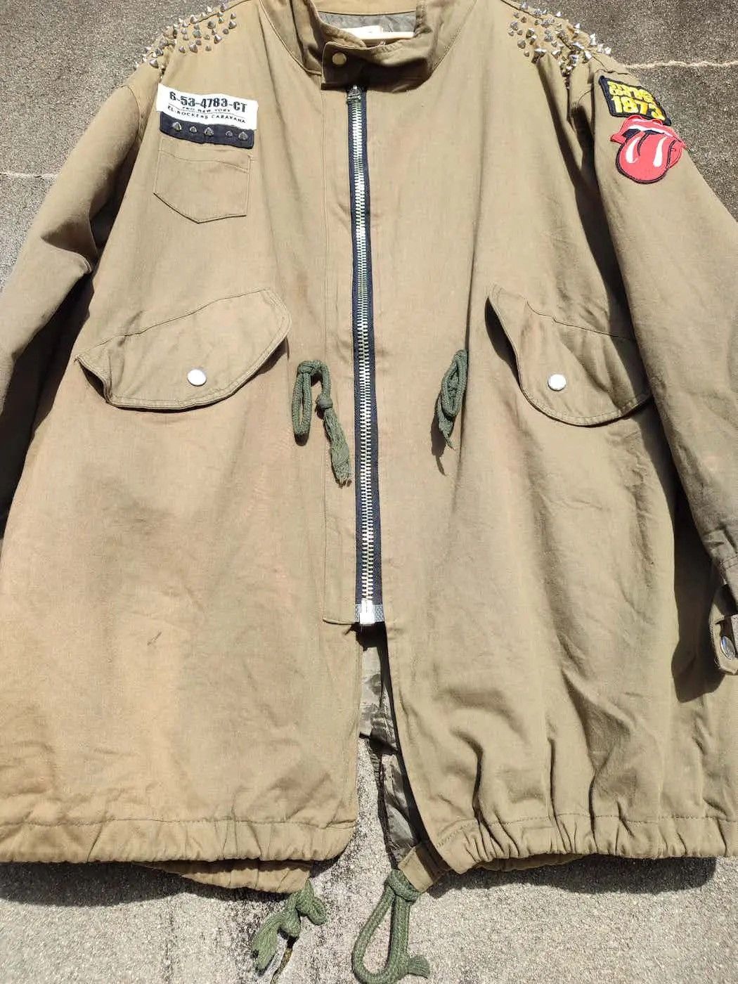 Seditionaries SCALE Studded Military Jacket w/ Rolling Stones Patch Size US L / EU 52-54 / 3 - 6 Thumbnail