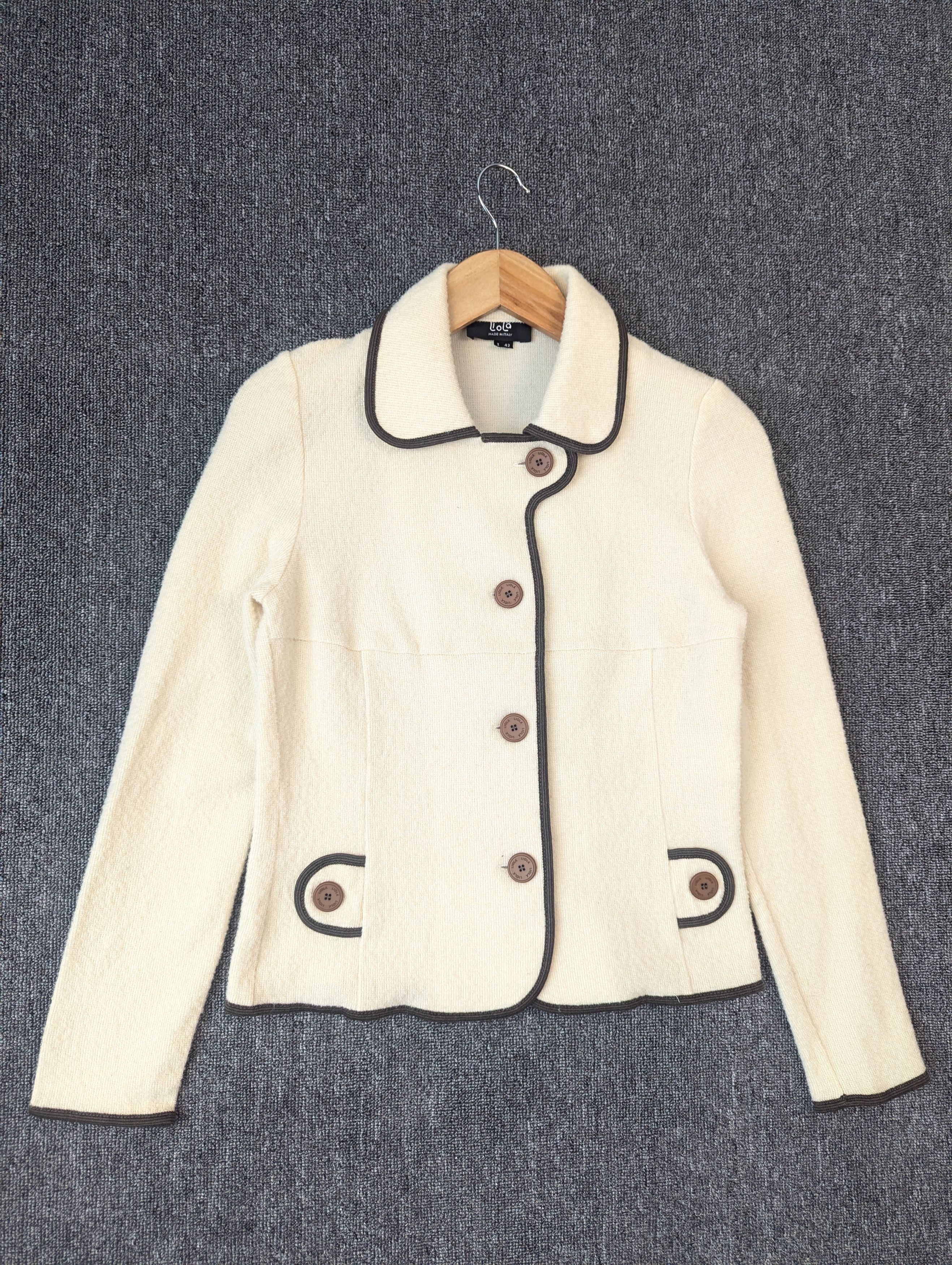 Vintage Liola Wool Short Button Ups Coat Jacket Made In Italy Size XS / US 0-2 / IT 36-38 - 3 Thumbnail