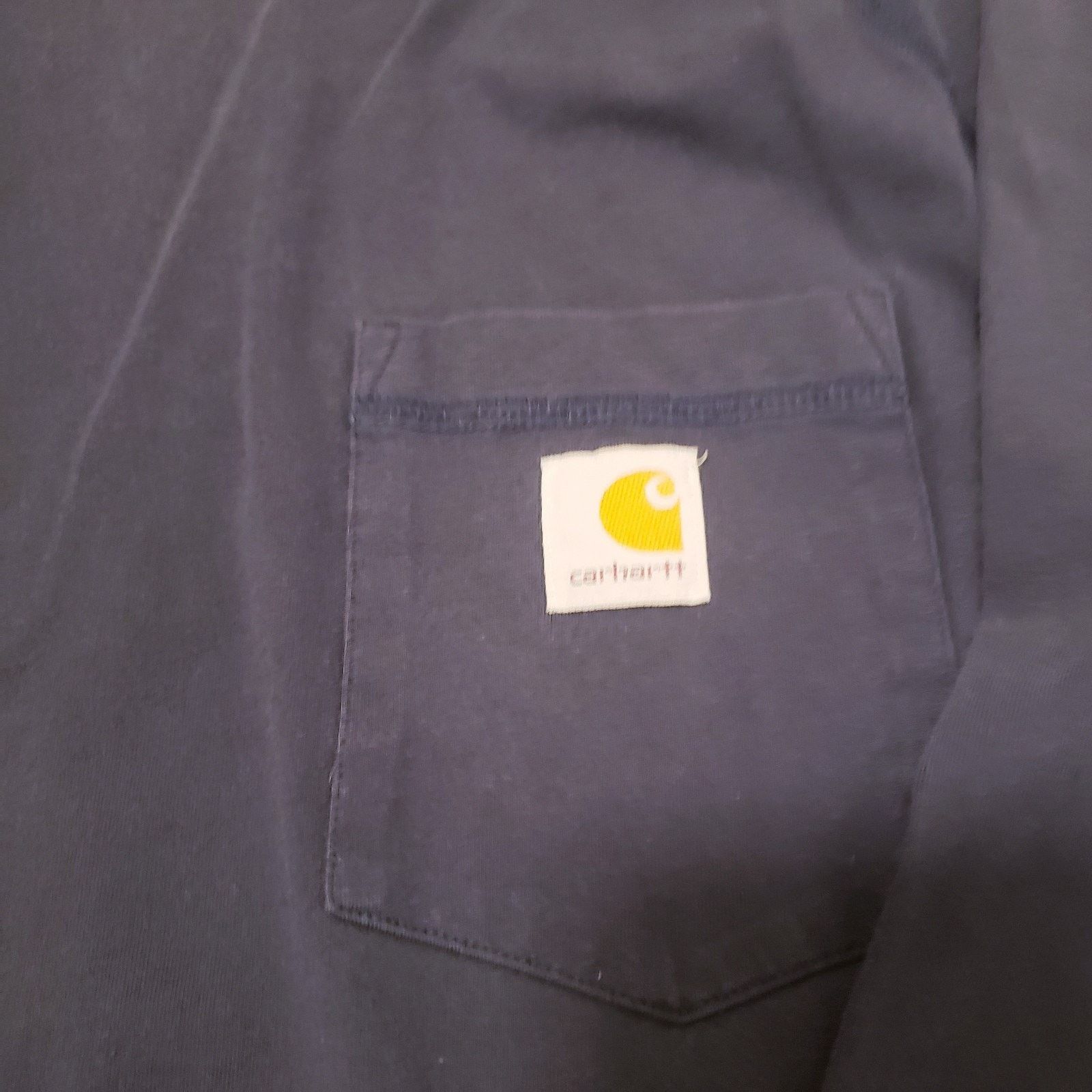 Carhartt Carhartt Men's Long Sleeve Relaxed Pocket Navy Large #D73C Size US L / EU 52-54 / 3 - 2 Thumbnail