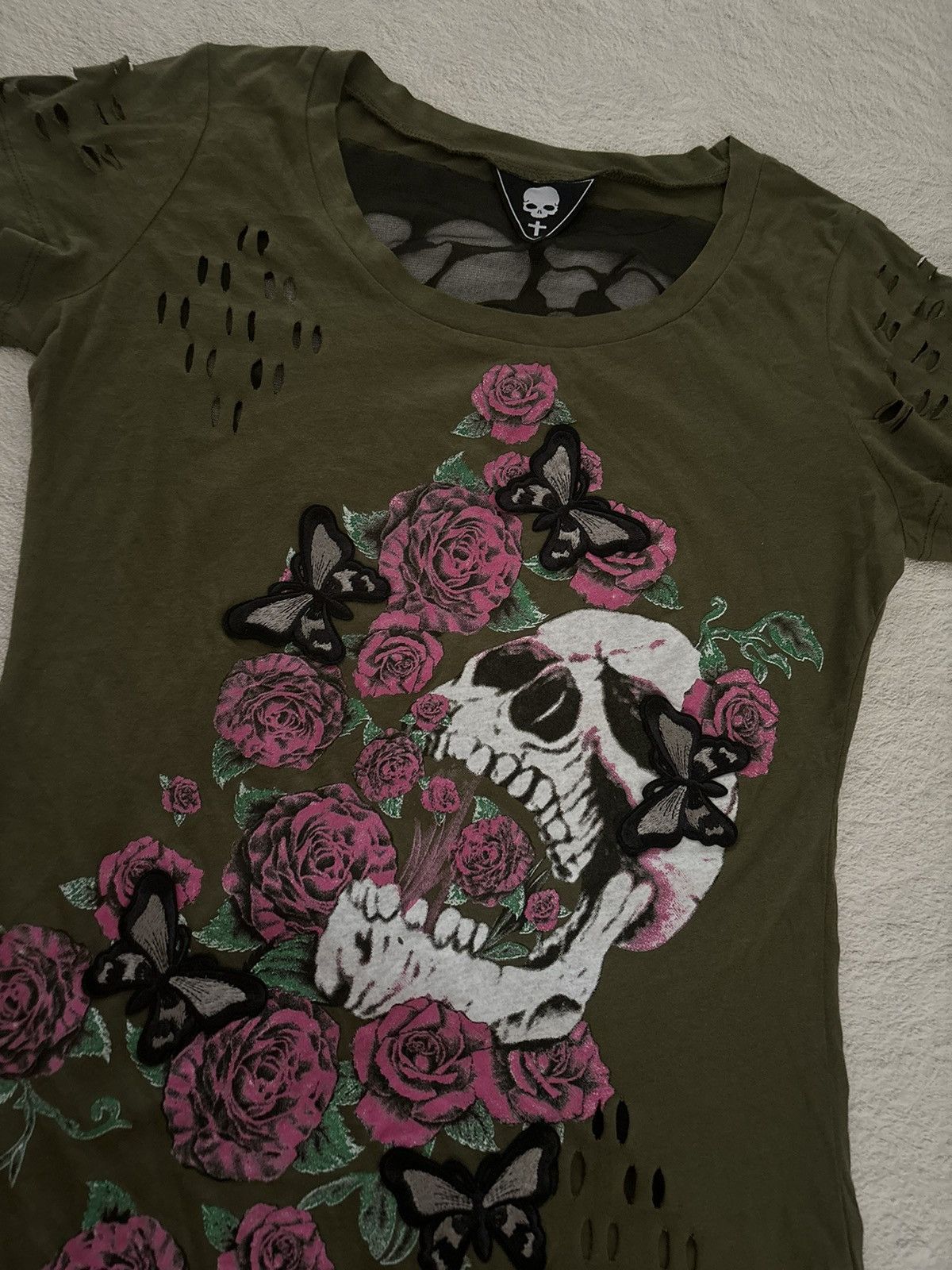 Hysteric Glamour Y2k skull rose ifsixwasnine punk style tshirt Size M / US 6-8 / IT 42-44 - 2 Thumbnail