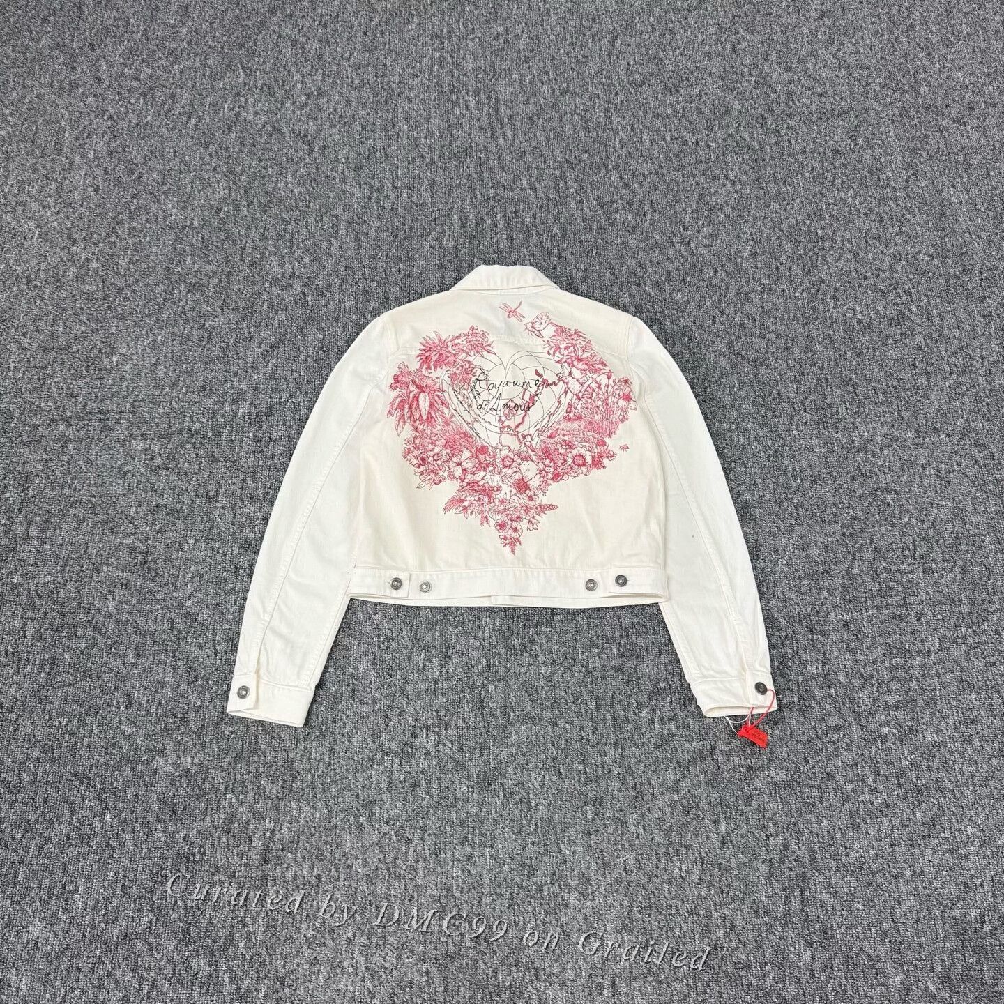 Dior Dior White Back Floral Embroidered Denim Jacket Size XS / US 0-2 / IT 36-38 - 1 Thumbnail