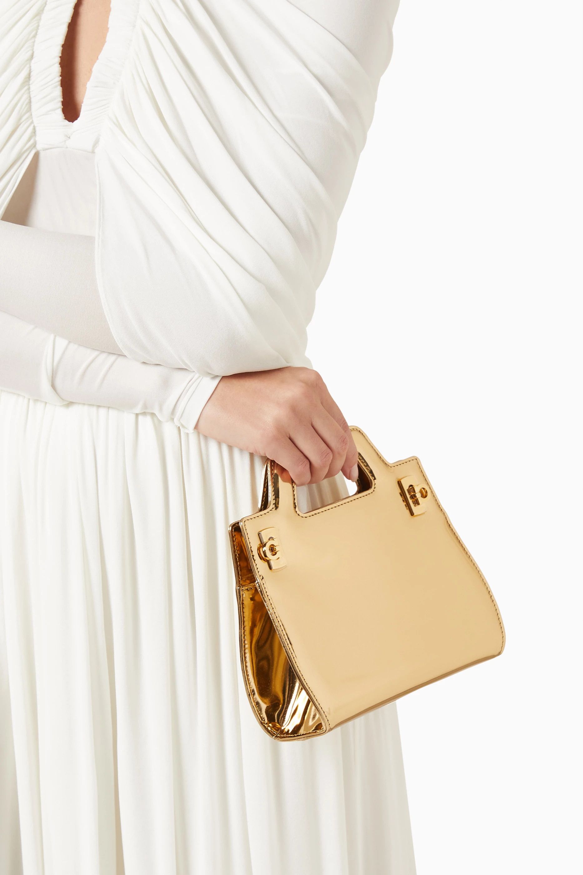Salvatore Ferragamo o1s1rm0924 Size: OS / Wanda Mini Bag in Golden Size ONE SIZE - 2 Thumbnail