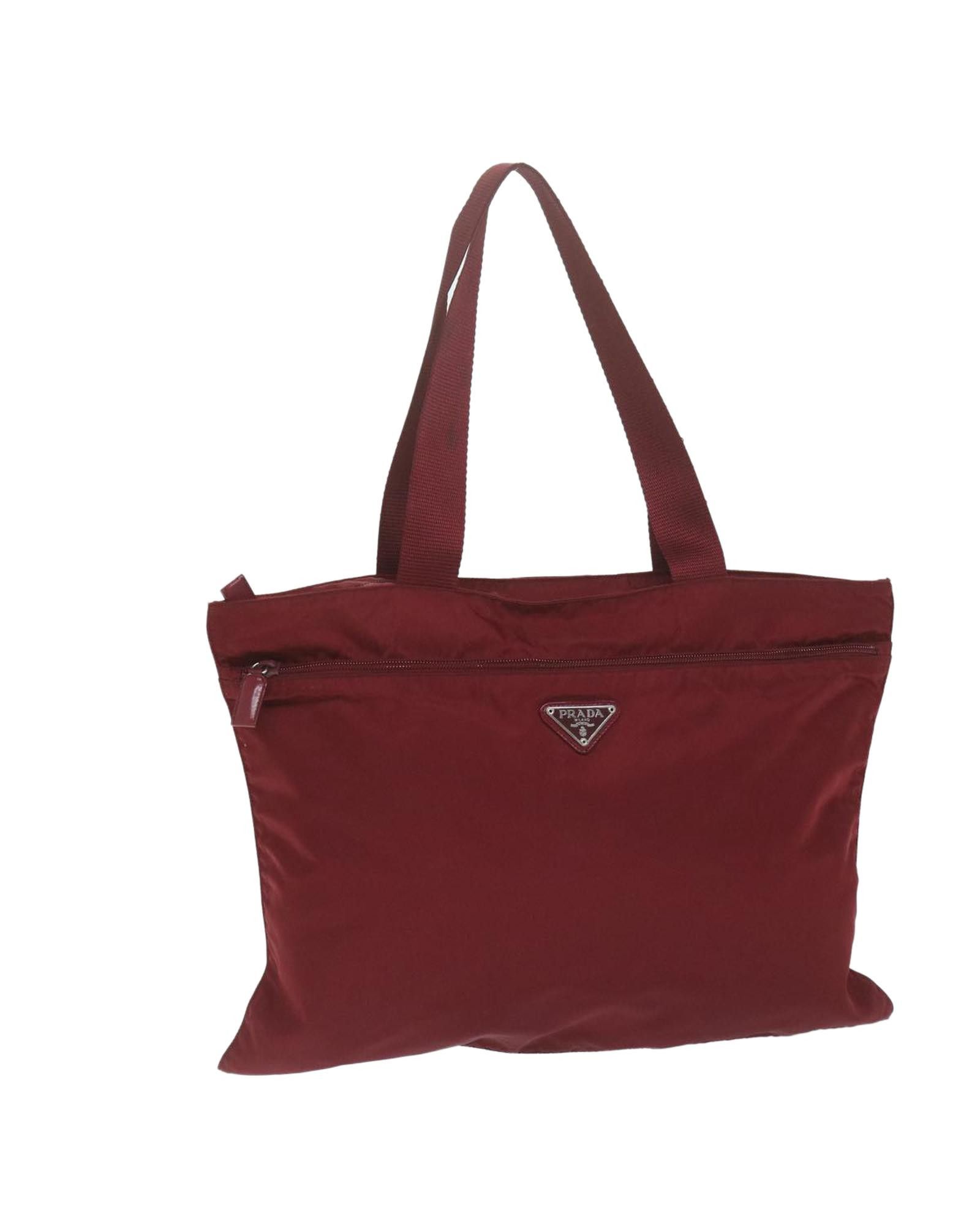 image of Prada Red Nylon Designer Handbag, Women's