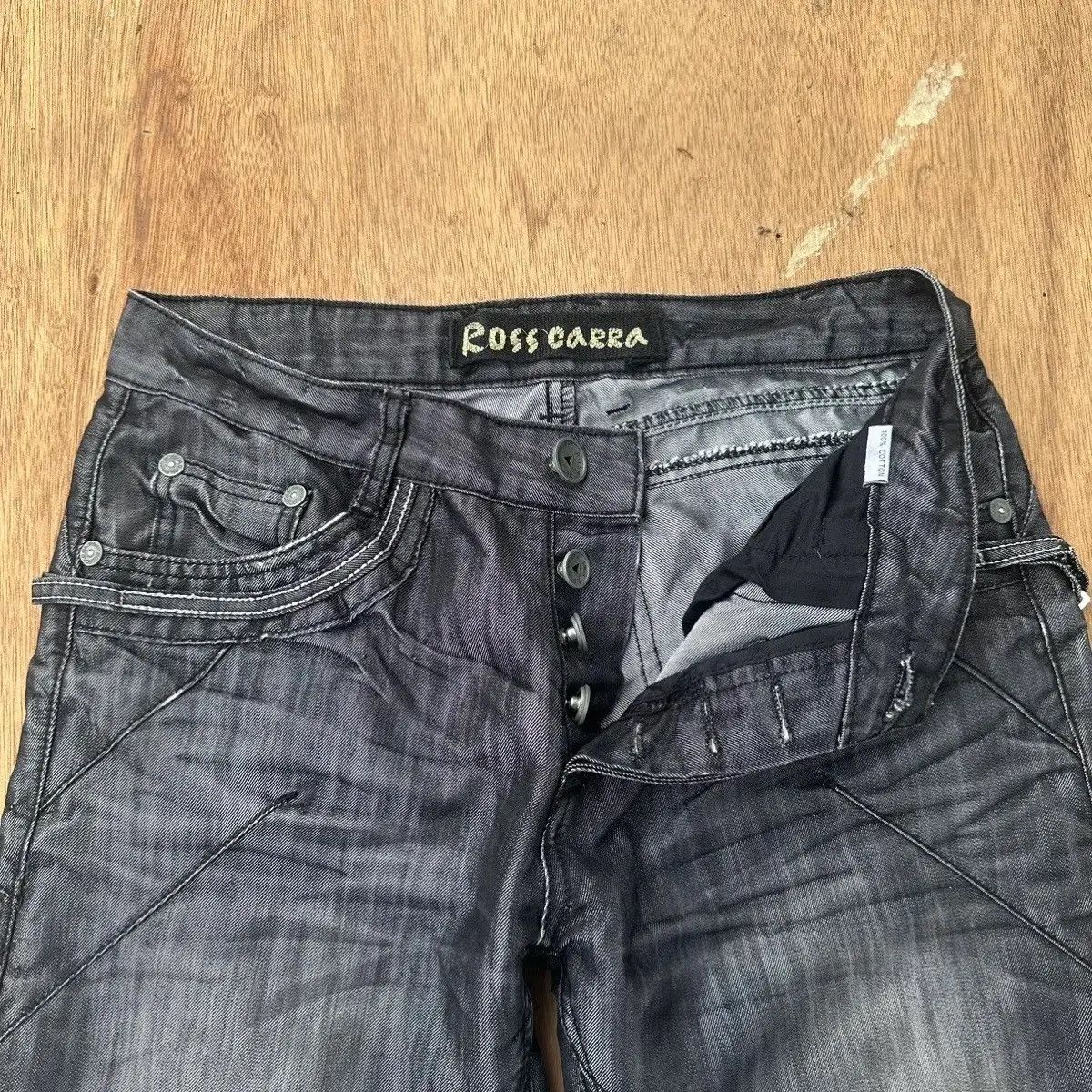 If Six Was Nine ROSSA CARRA JEANS BUTTONFLY DOUBLE BONES VERY RARE PANTS W32 Size US 32 / EU 48 - 6 Thumbnail