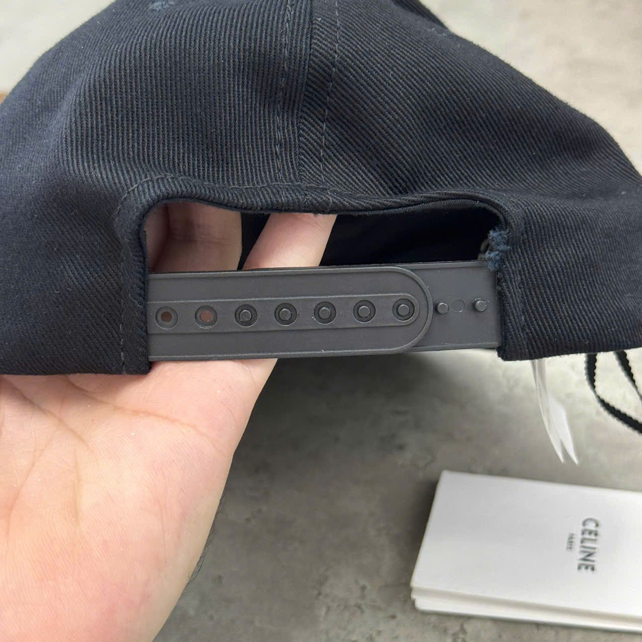 Celine CELINE Embroidered Cap In Cotton BLACK Size ONE SIZE - 4 Thumbnail
