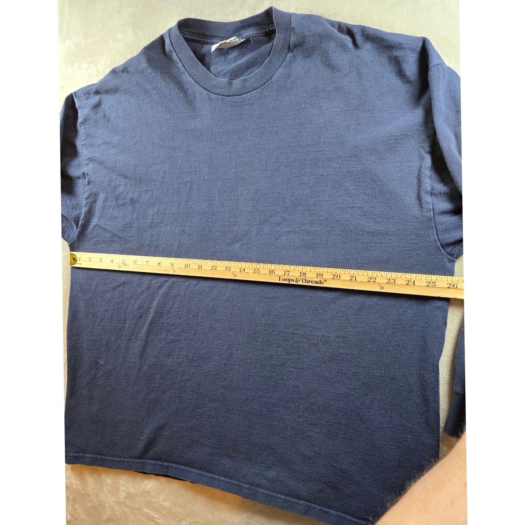 Lee VINTAGE Lee T Shirt Mens XXL Blue Long Sleeve Crew Neck USA Made Size US XXL / EU 58 / 5 - 3 Thumbnail