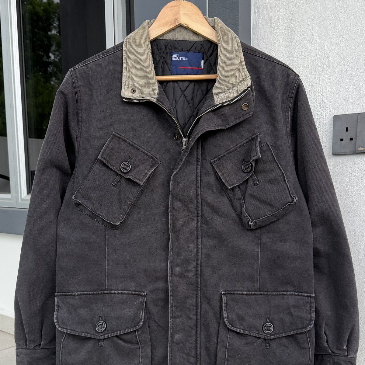 Vintage Vtg Anti Ballistic Field Quilted Lining Distressed Jacket Size US L / EU 52-54 / 3 - 5 Thumbnail