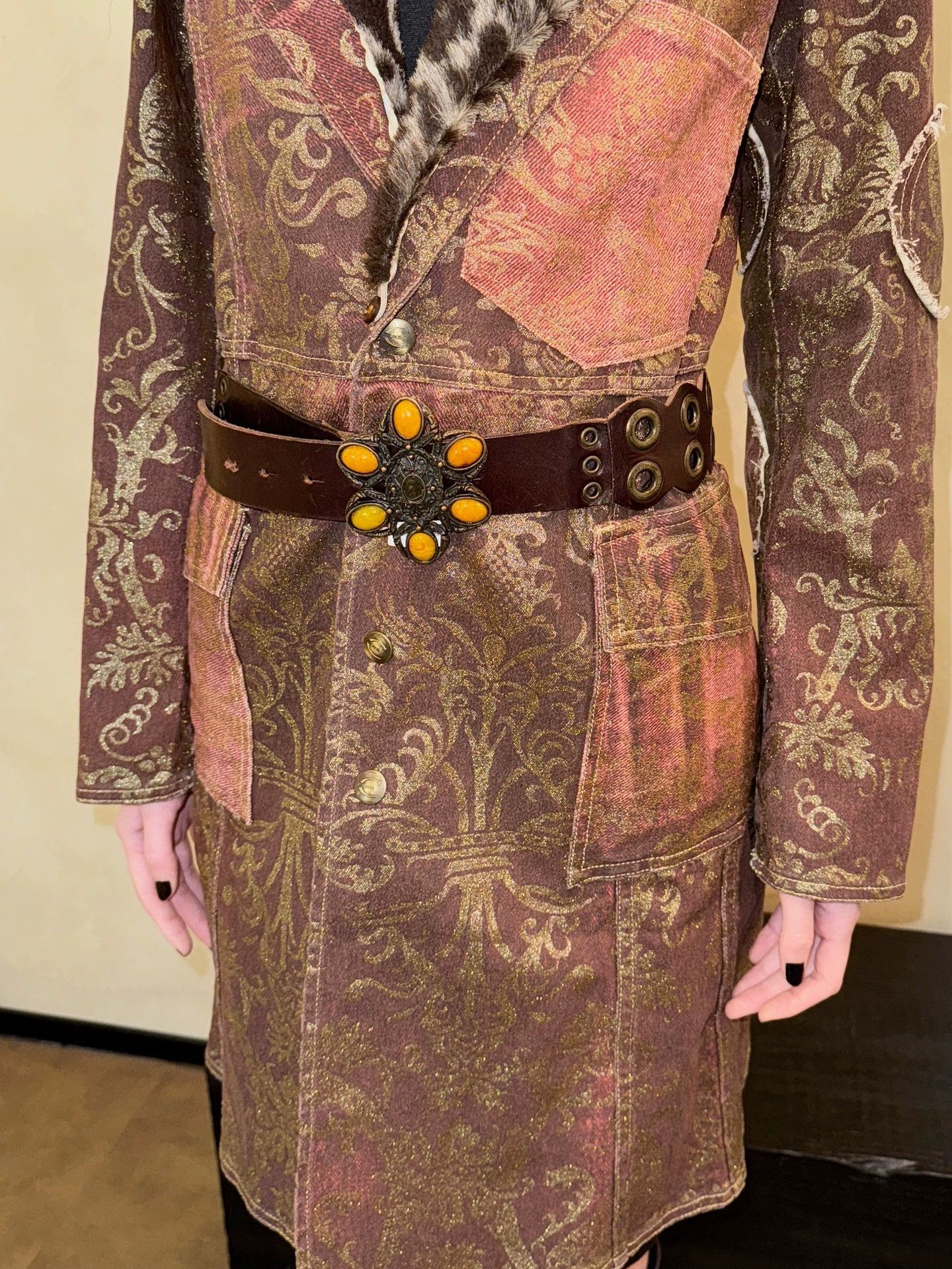 Just Cavalli Just Cavalli Brown Floral Belt Vintage Size ONE SIZE - 1 Thumbnail