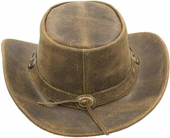 Other Australian Unisex Western Cowboy Style Tan Crazy Hat Size 26 - 4 Thumbnail