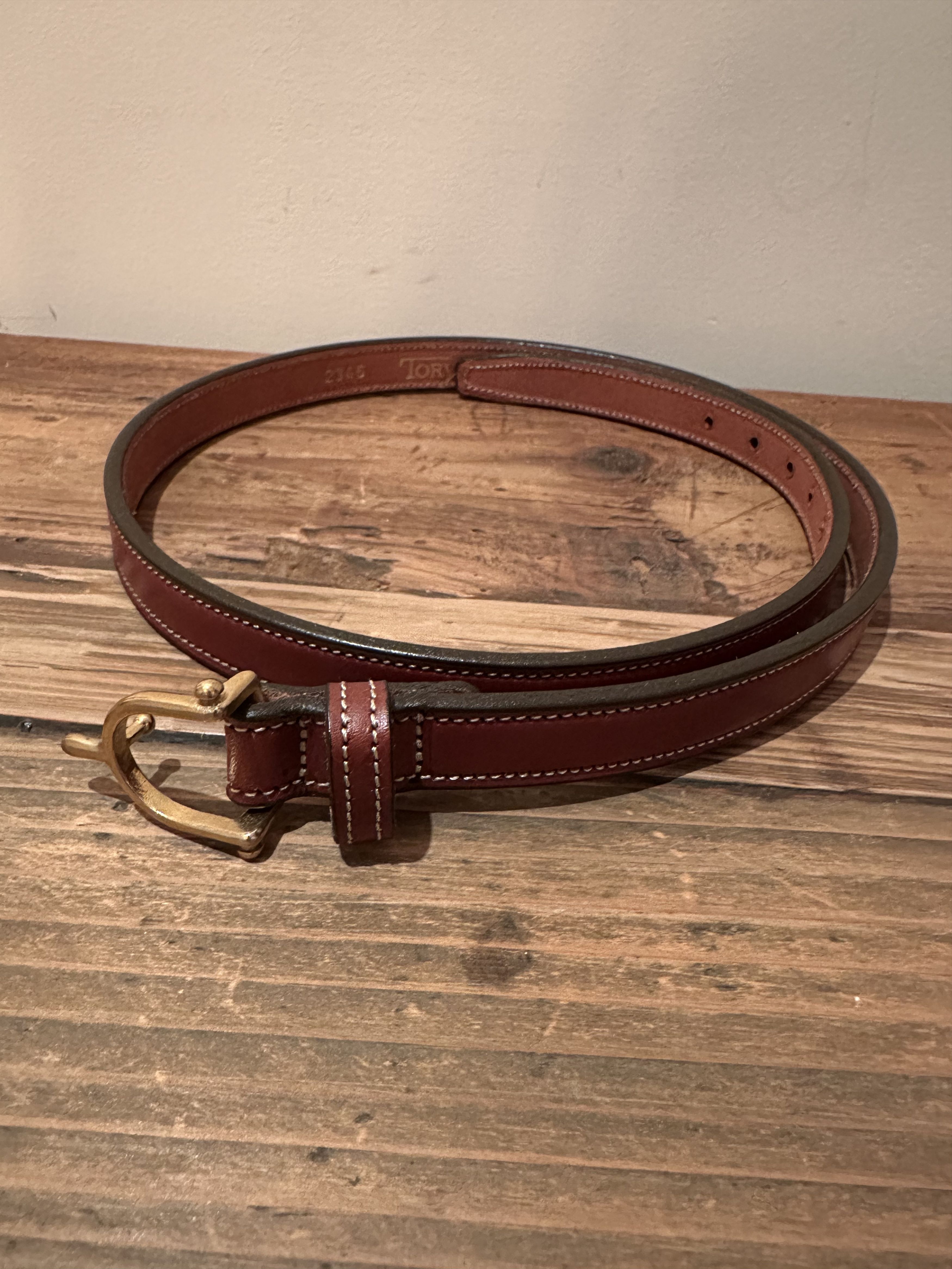 Other Brown Spur Belt w/ Gold Hardware (Size 32) Size 32 - 1 Thumbnail