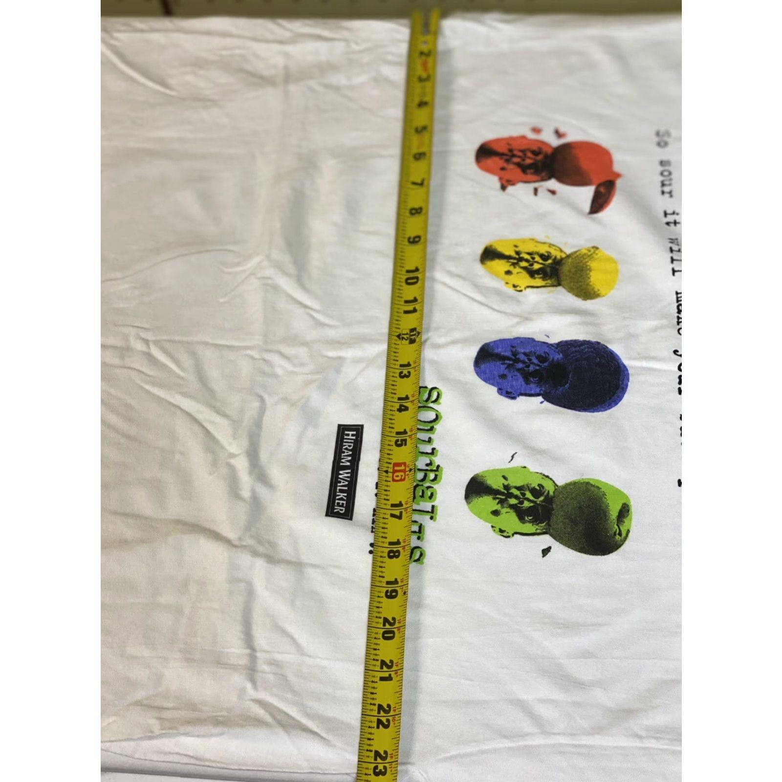 Hanes VINTAGE NOS Hanes T-Shirt Hiram Walker SourBalls Graphic Tee White XL Men Size US XL / EU 56 / 4 - 6 Thumbnail