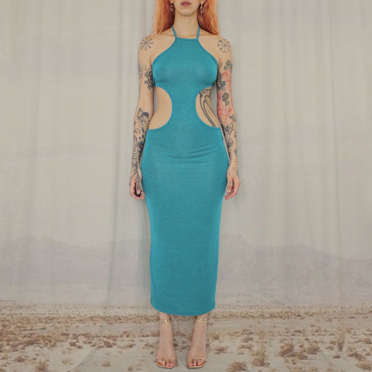 Japanese Brand × Vintage 🪼BLUE MAXI DRESS🪼 Size M / US 6-8 / IT 42-44 - 2 Thumbnail