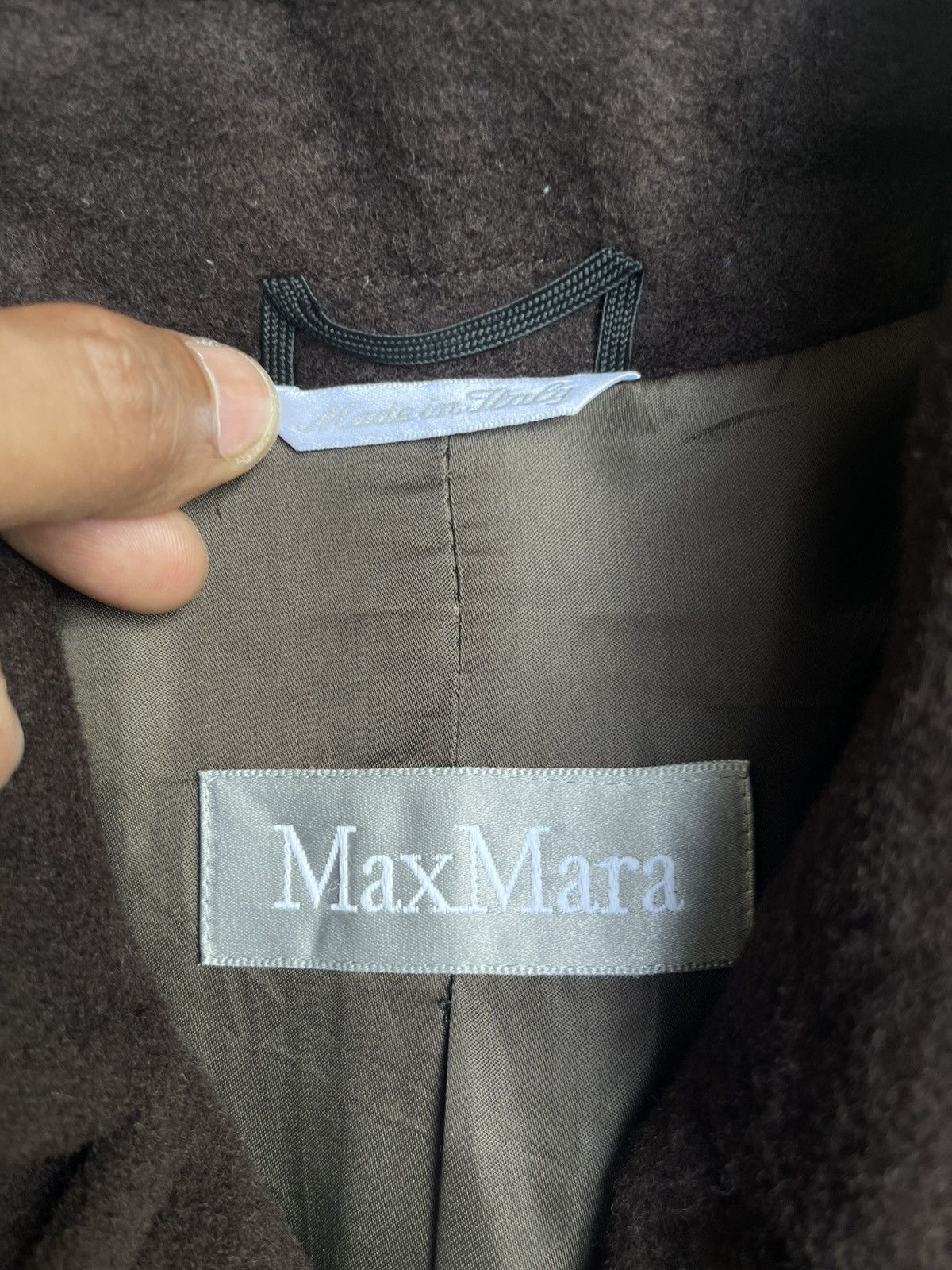 Max Mara Max Mara Dark Purple Wool Coat - Double Breasted Size L / US 10 / IT 46 - 4 Thumbnail