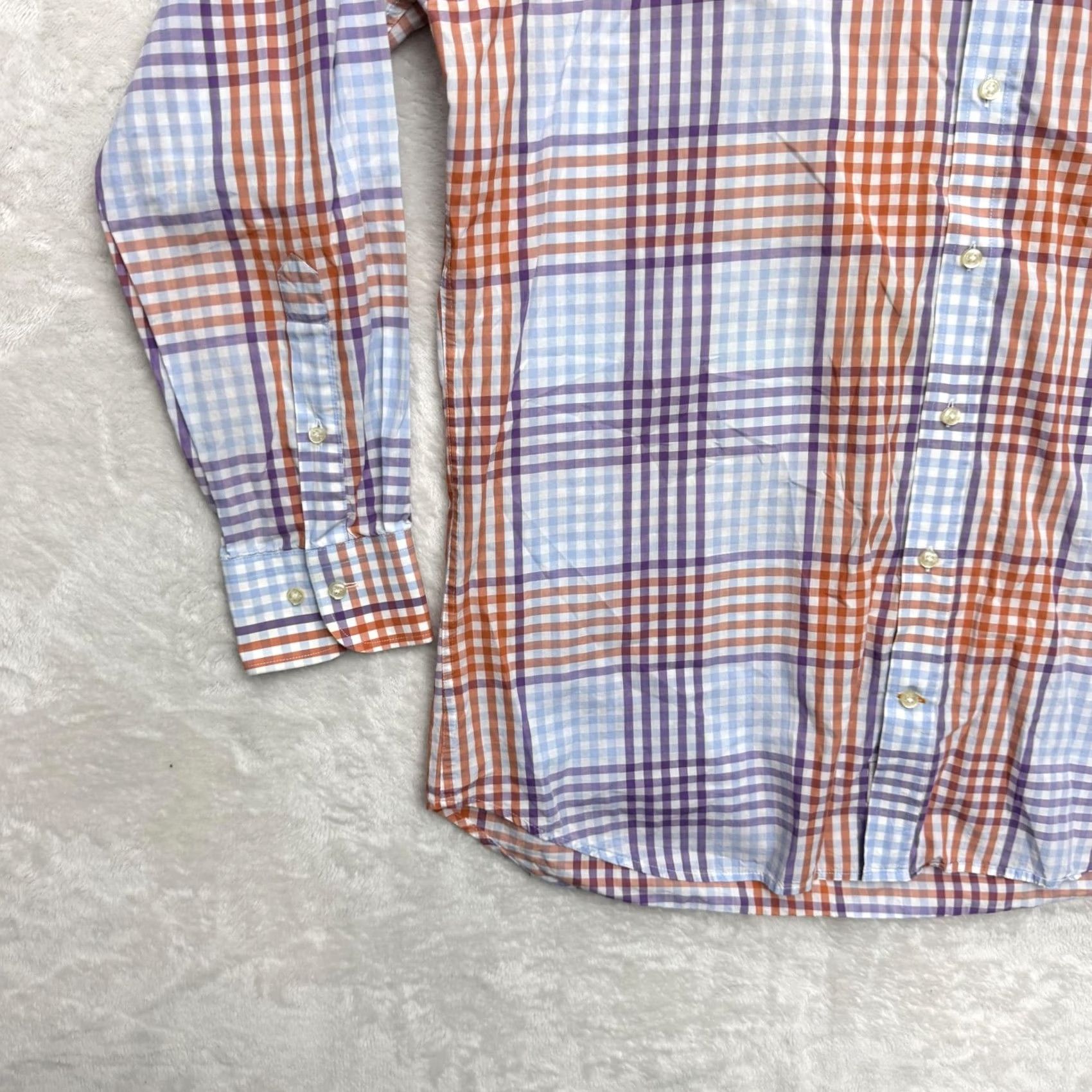 Peter Millar Peter Millar Shirt Mens Large Multicolor Plaid Button Down Long Sleeve Cotton Size US L / EU 52-54 / 3 - 6 Thumbnail