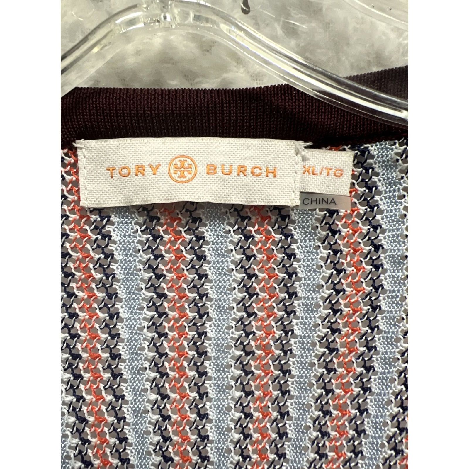 Tory Burch Tory Burch Cardigan Women’s XL Knit Multicolor Chevron Button Front V-Neck Office Casual Sweater Size XL / US 12-14 / IT 48-50 - 7 Thumbnail