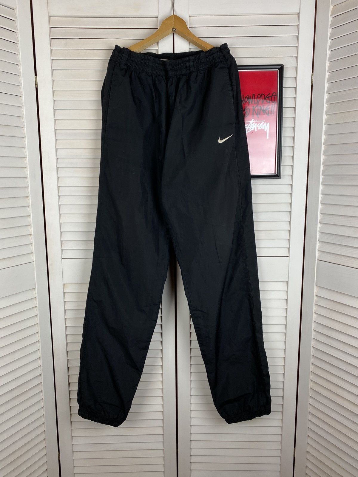 Nike Vintage 00s Sweatpants Nike Track Pants Baggy Gorpcore Size US 34 / EU 50 - 1 Thumbnail