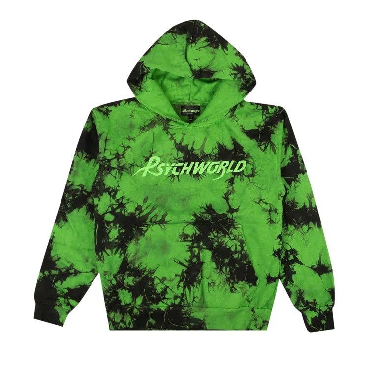 AWGE PSYCHWORLD GREEN TIE DYE HOODIE Size US M / EU 48-50 / 2 - 1 Thumbnail