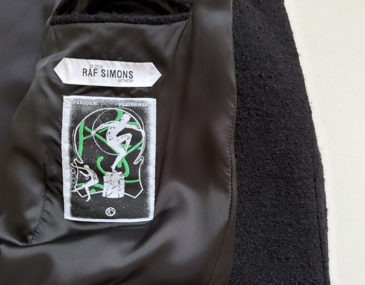 Raf Simons S/S 19 Black ‘Big Lining Coat With Wool Sleeves’ Size US M / EU 48-50 / 2 - 10 Thumbnail