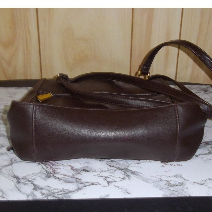 Other Vintage Brown Soft Faux Leather Shoulder Bag Size ONE SIZE - 3 Thumbnail