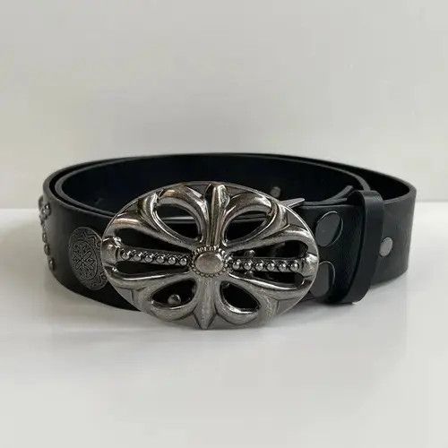 Other y2k 2000s vintage skeleton cross studded goth emo black belt Size ONE SIZE - 5 Thumbnail