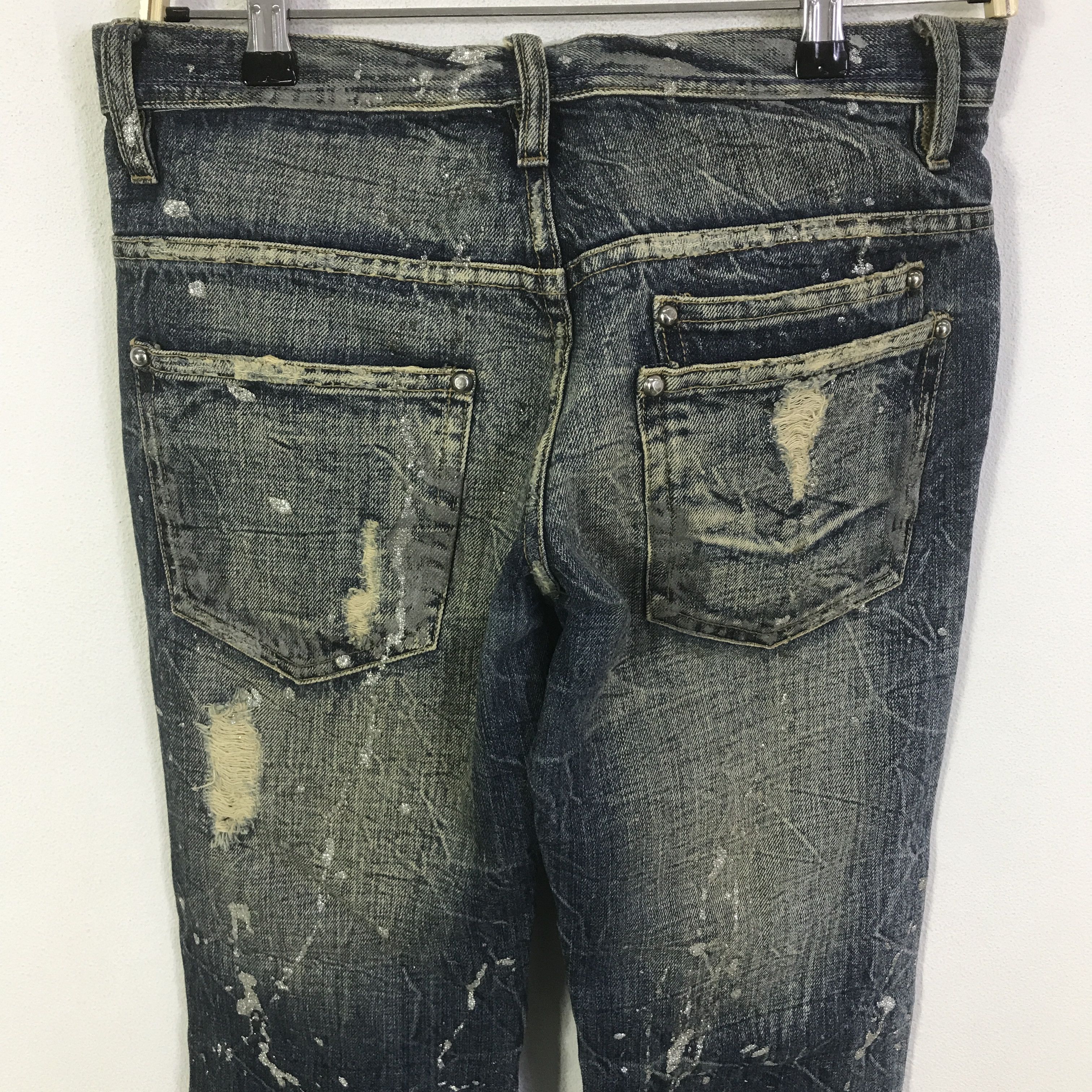 Japanese Brand flare midas Japan distressed bootcut denim jeans pants Size US 29 - 5 Thumbnail