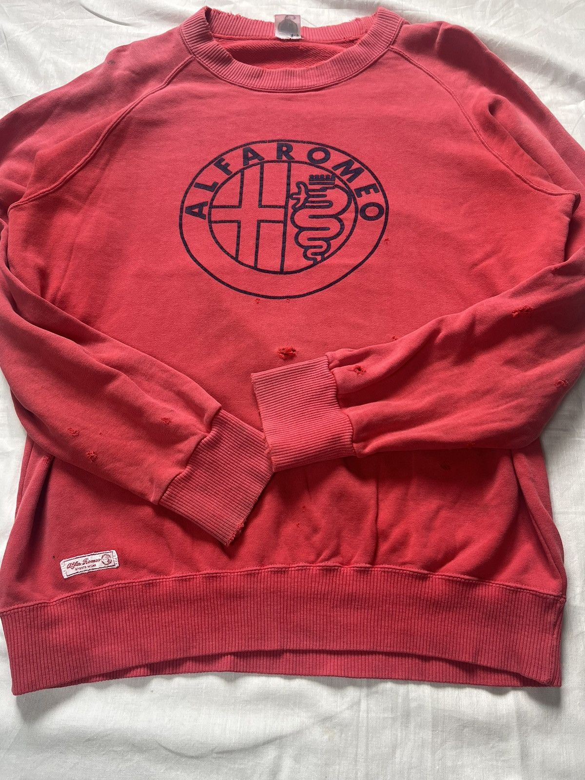 NASCAR Alfaromeo Distressed Sweatshirt Big Logo Size US L / EU 52-54 / 3 - 11 Thumbnail