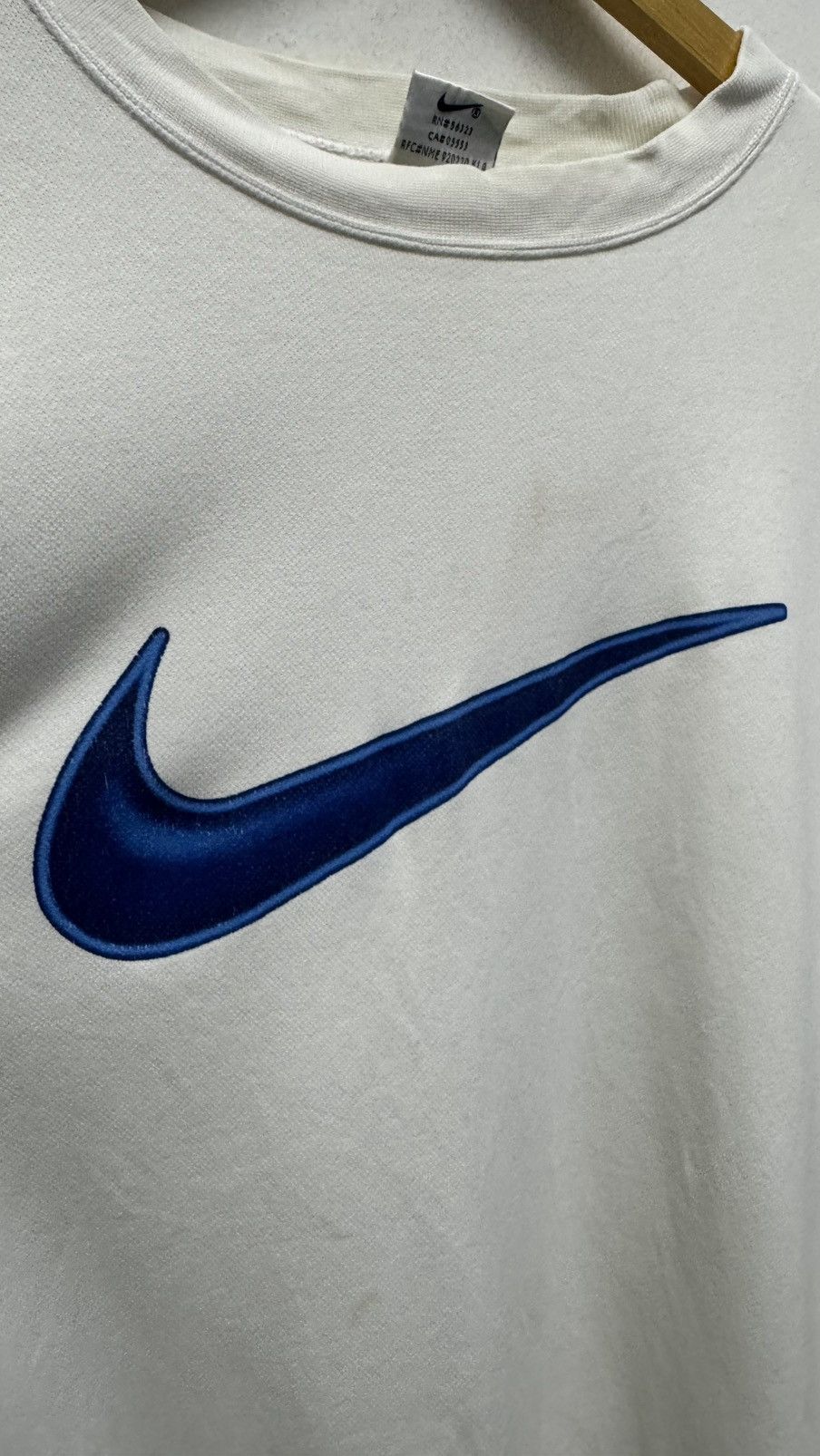 Nike Nike sweatshirt big logo 90s vintage Size US XL / EU 56 / 4 - 3 Thumbnail