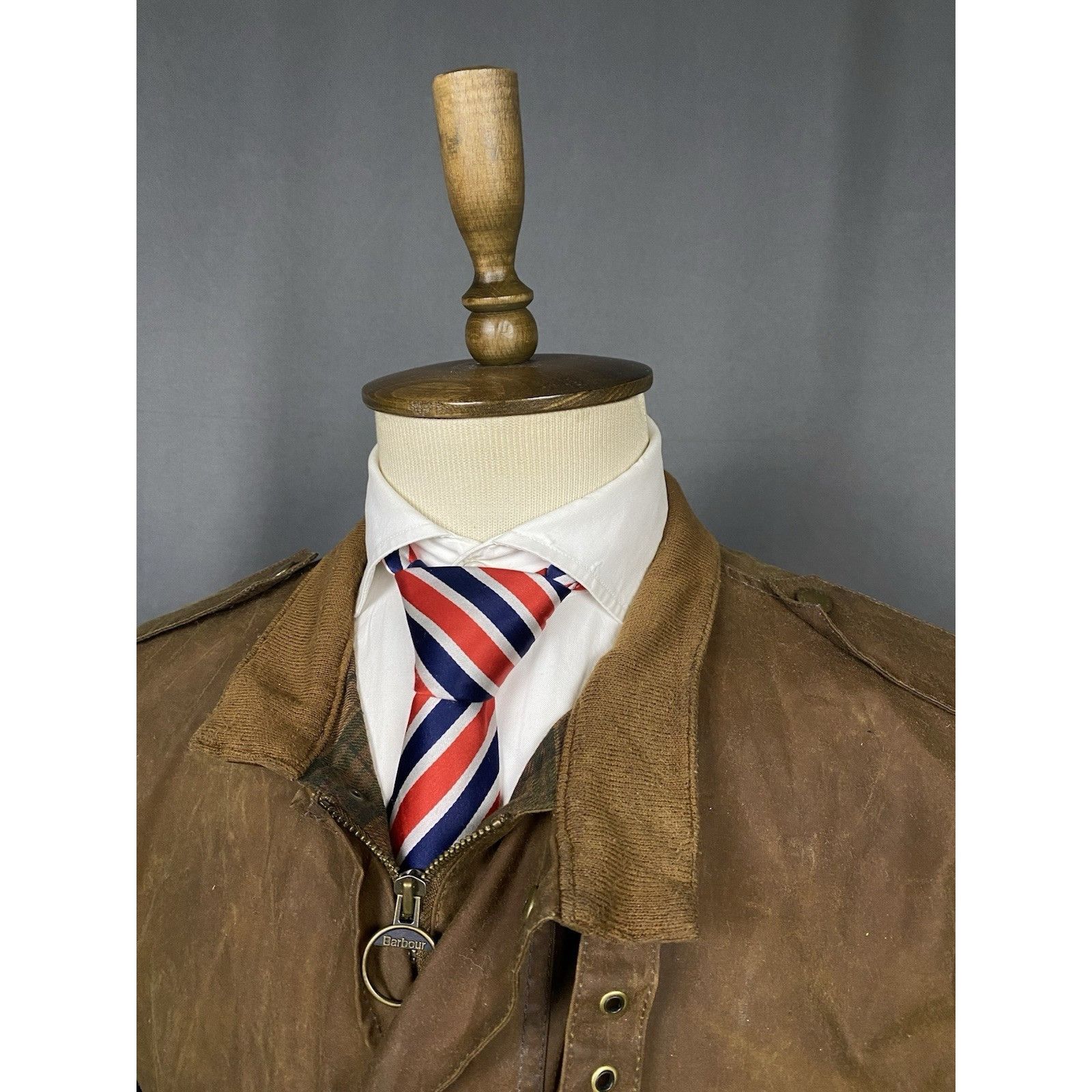 Barbour Babrour Flyer Men's Brown Waxed Bomber Jacket Size XL Size US XL / EU 56 / 4 - 6 Thumbnail