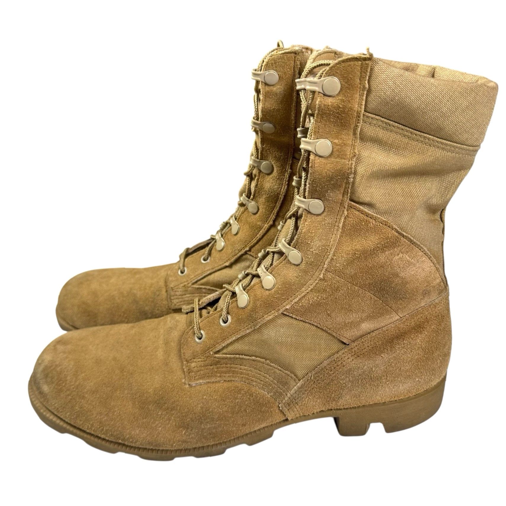 Vintage VINTAGE Ro-Search Combat Boots Mens 13R Jungle Tan Suede Canvas Military 90s Mens Boots Size US 13 / EU 46 - 3 Thumbnail