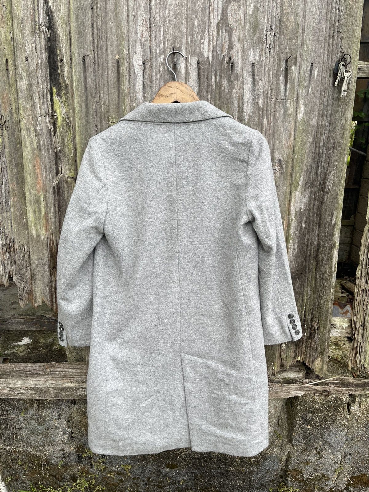 Global Work Global Work Grey Wool Blend Overcoat Classic Fit – Size M Size M / US 6-8 / IT 42-44 - 10 Thumbnail
