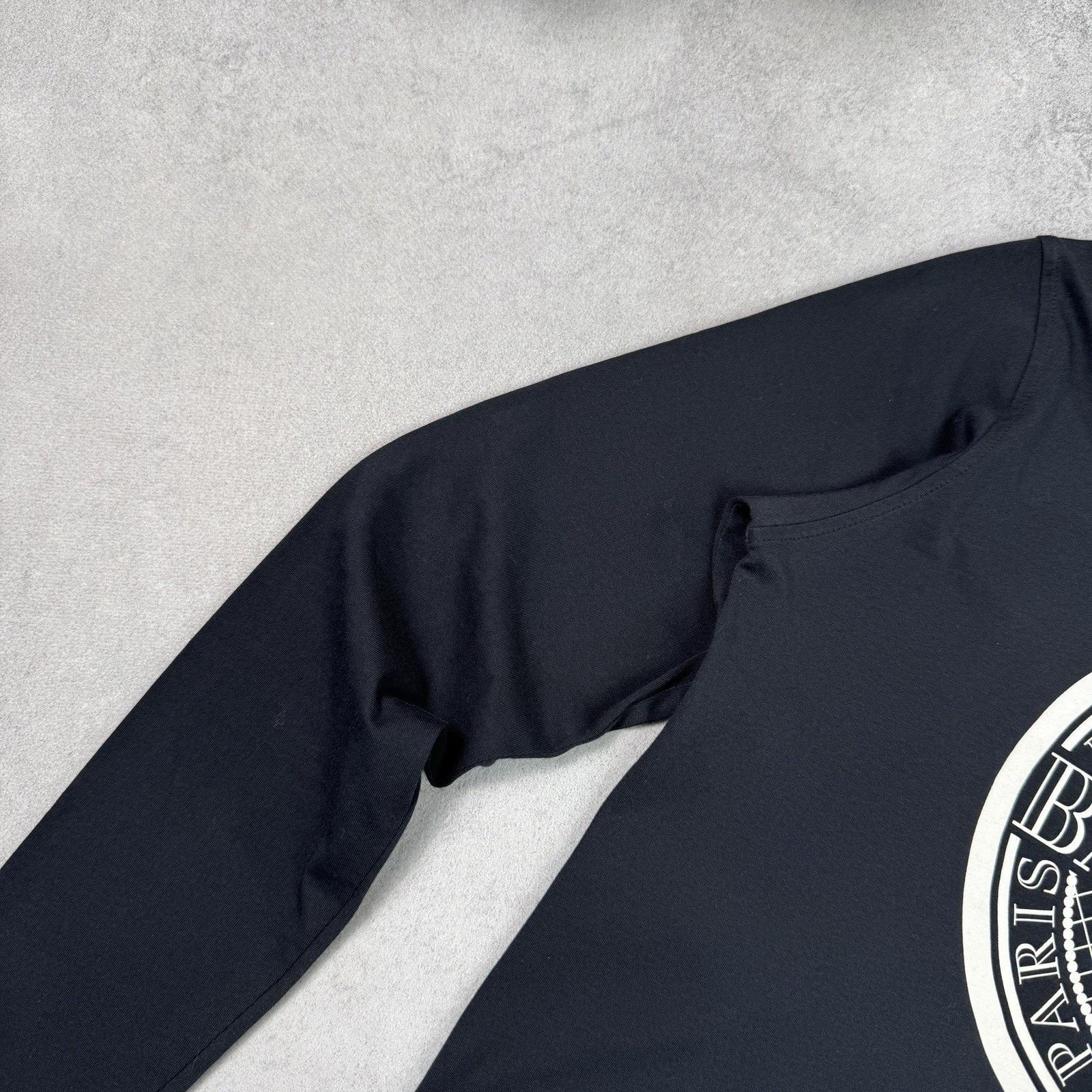 Balmain Balmain Paris Long Sleeve T-Shirt With Hood Size XS Black Size US XS / EU 42 / 0 - 3 Thumbnail