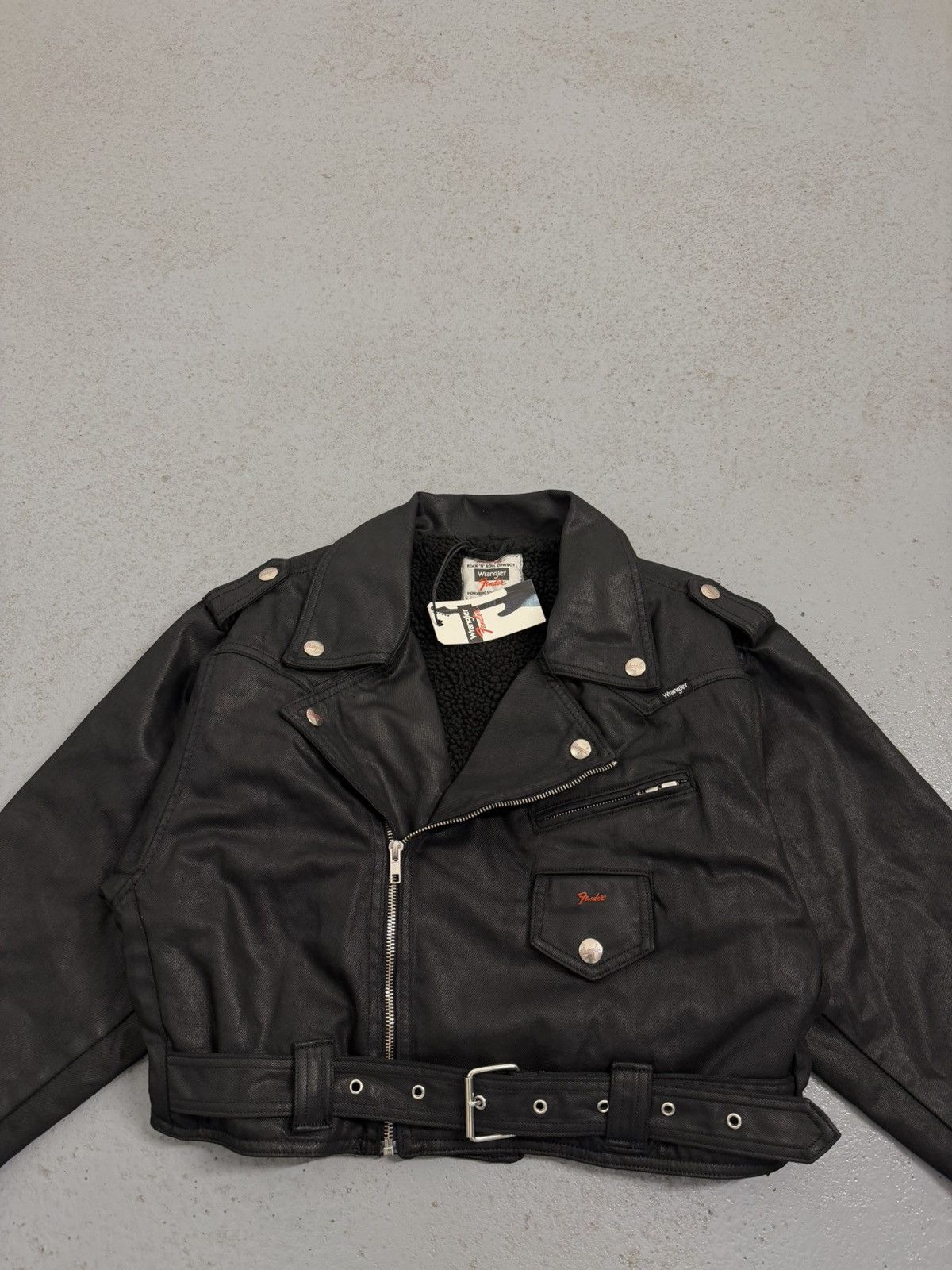 Wrangler Wrangler x Fender Soft Leather Insulated Cropped Jacket Size M / US 6-8 / IT 42-44 - 5 Thumbnail