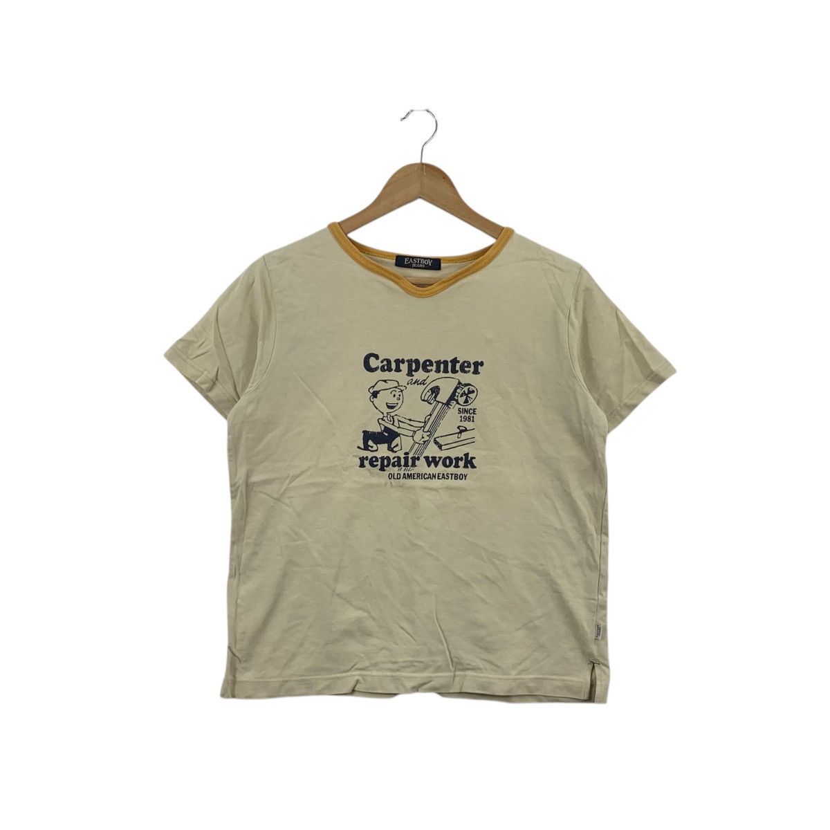 Vintage Vintage EASTBOY JEANS Carpenter Repair Work Tee Shirt Top Size US S / EU 44-46 / 1 - 1 Thumbnail