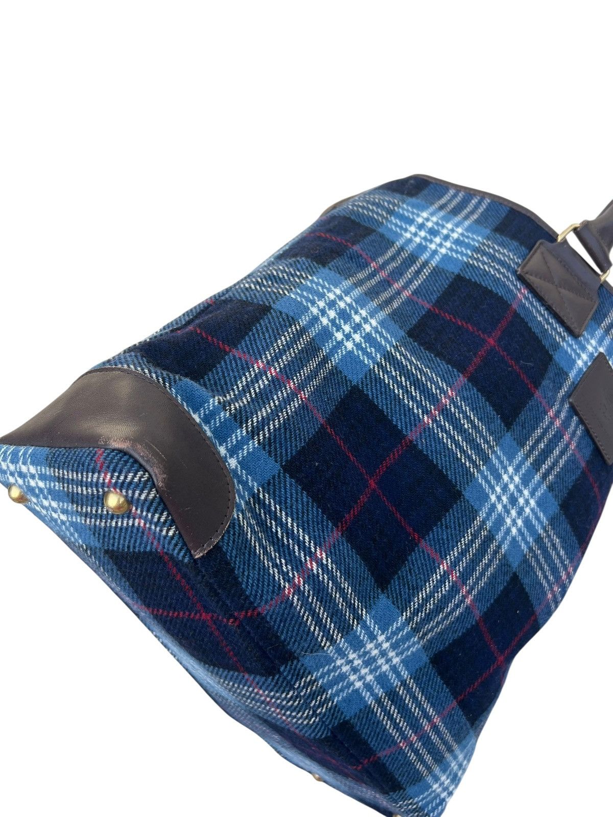 Leather The Scotch House Leather Cotton Plaid Tote Bag Size ONE SIZE - 15 Thumbnail