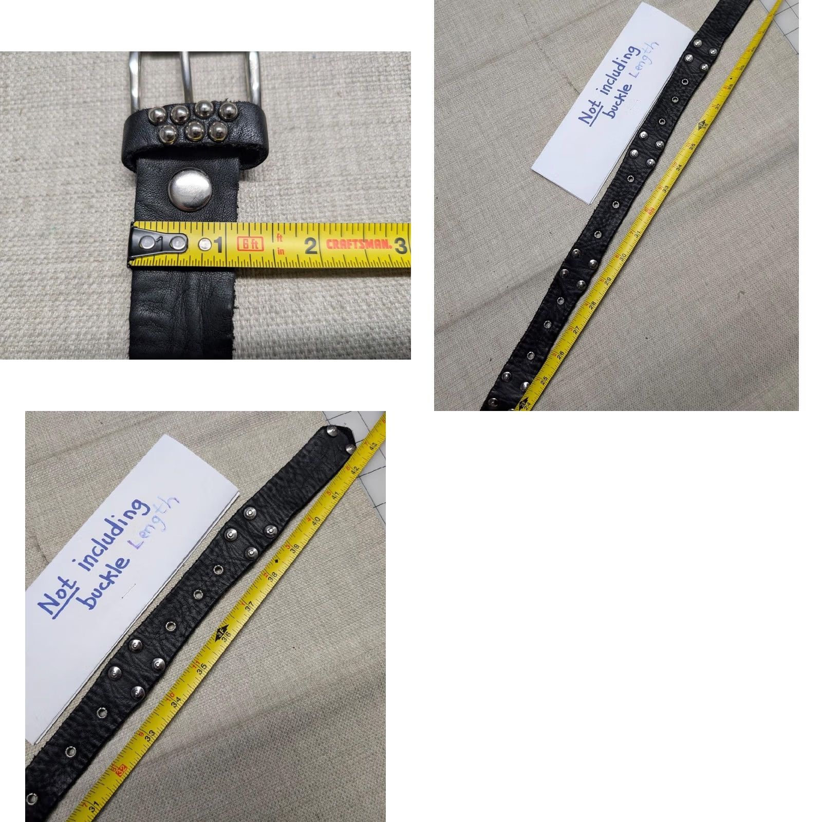 Vintage VINTAGE studded belt leather Sand Castle belt One Size 26-36 black Womens accessories belt Punk Glam 1980s-90s Size ONE SIZE - 9 Thumbnail