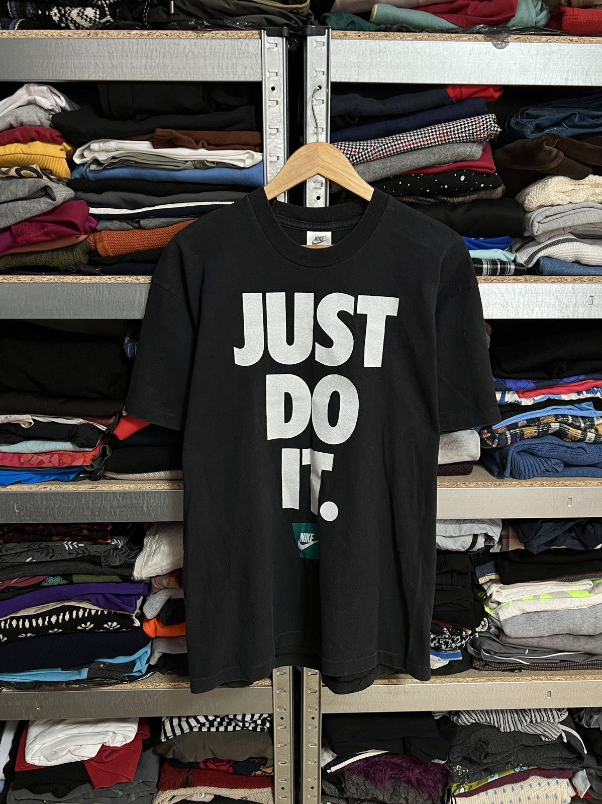 Nike Vintage 90's Nike Just Do It Black T Shirt Men’s Size M Rare Size US M / EU 48-50 / 2 - 1 Thumbnail