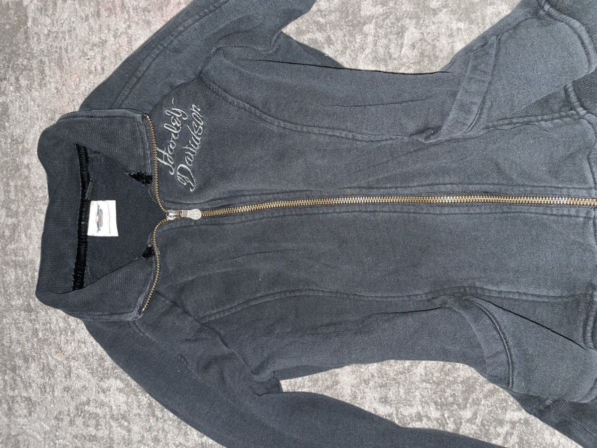 Harley Davidson Vintage Harley Davidson bedazzled back zip up🖤 Size M / US 6-8 / IT 42-44 - 3 Thumbnail