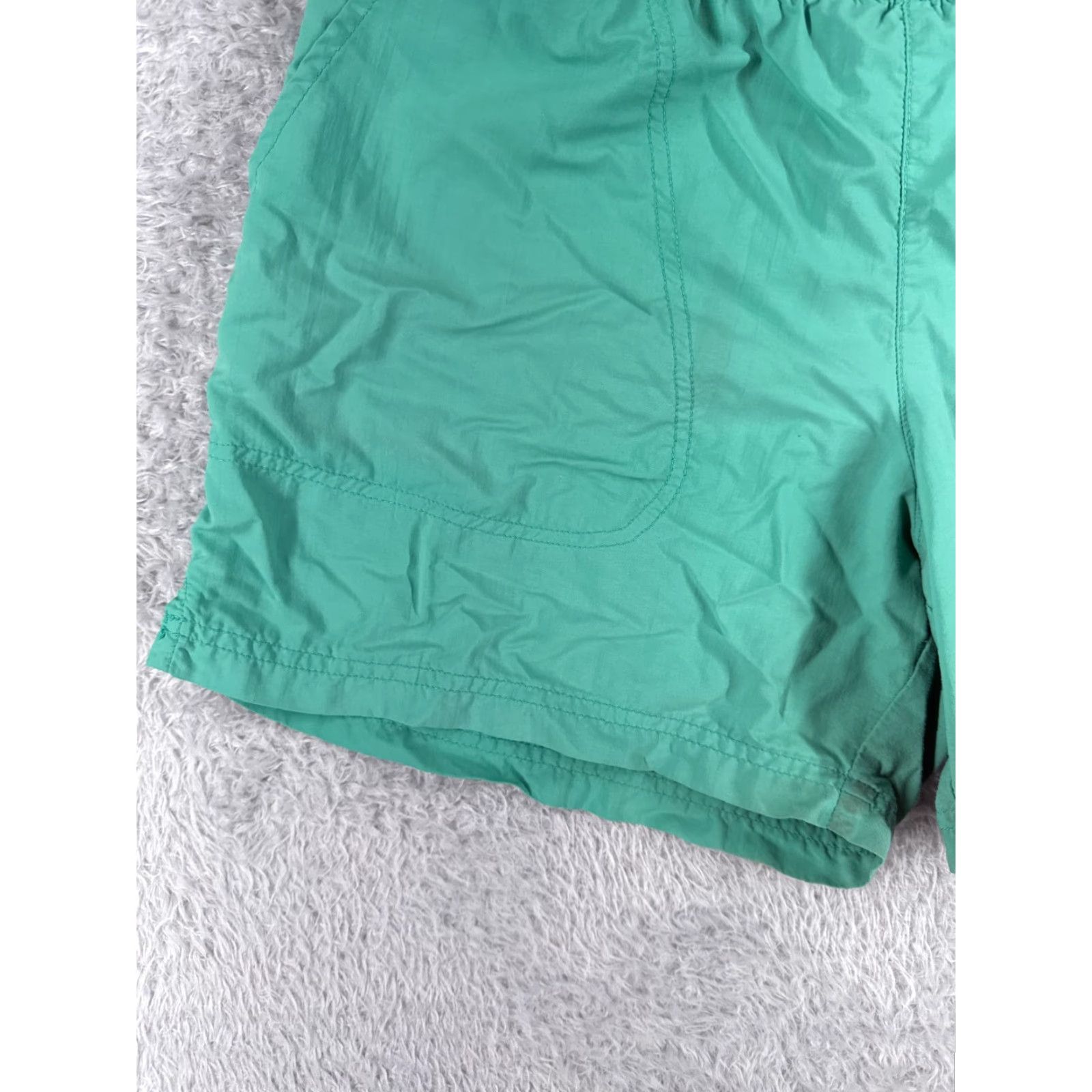 Altea VINTAGE Columbia Shorts Women Small Nylon Hiking Camping Fishing Kayak Activewear Casual Travel Elastic Waist Green 90s Girls Size 28" / US 6 / IT 42 - 3 Thumbnail