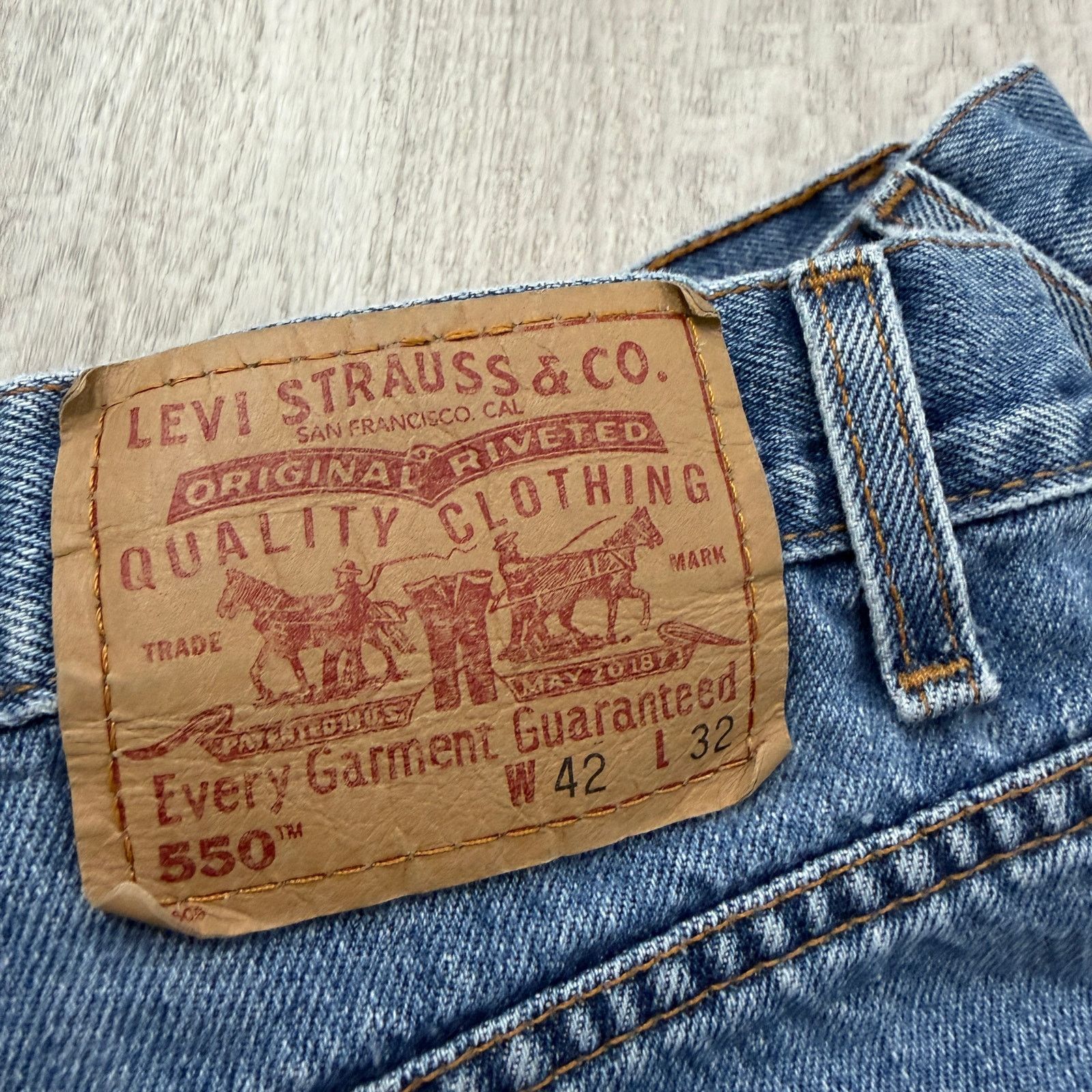 Levi's Vintage Levis 505 Regular Fit Straight Leg Jeans Men's 42x32 Size US 42 / EU 58 - 7 Thumbnail